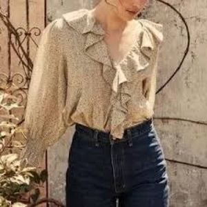 Doen Hardy Top Mustard California Floral
